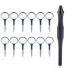 Dental mirror #4, 22mm with anti-fog surface 12 pcs, Black